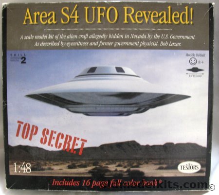 Testors 1/48 Area S4 UFO (Bob Lazar UFO), 576 plastic model kit